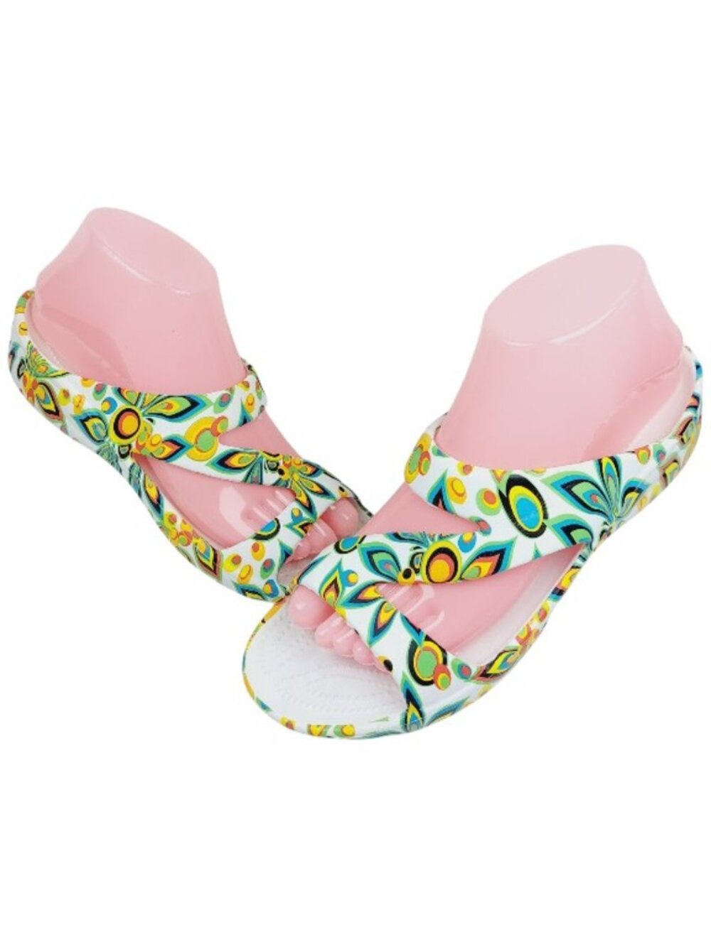 Dawgs Women's Multicolor Loudmouth Z Vibrant Slip-On Slide Sandal Size 9